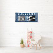 Classic Bold Foto Blauw Afstuderen Spandoek (Insitu)