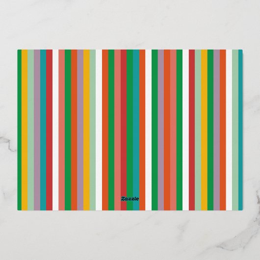 Classic Bold Gold Typografie GELUKKIGSTE Foto Folie Feestdagenkaart (Achterkant)