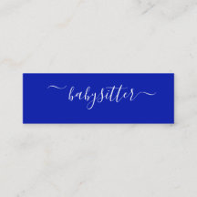 Classic Bold Zaffre|Navy Blue Nanny Babyzittend