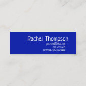 Classic Bold Zaffre|Navy Blue Nanny Babyzittend Mini Visitekaartje (Achterkant)