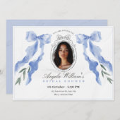 Classic boog elegante foto vrijgezellenfeest kaart (Voorkant / Achterkant)