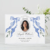 Classic boog elegante foto vrijgezellenfeest kaart (Staand voorkant)