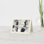Classic Book Bord 4 Multi Photo Elegant Wedding Bedankkaart (Voorkant)