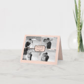 Classic Book Bord 4 Multi Photo Elegant Wedding Bedankkaart (Voorkant)