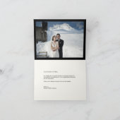 Classic Book Bord 4 Multi Photo Elegant Wedding Bedankkaart (Binnen)