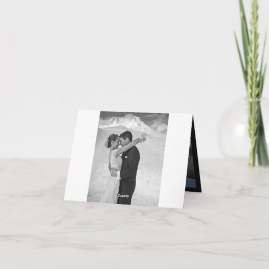 Classic Book Bord 4 Multi Photo Elegant Wedding Bedankkaart (Achterkant)