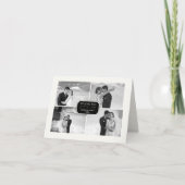 Classic Book Bord 4 Multi Photo Elegant Wedding Bedankkaart (Voorkant)