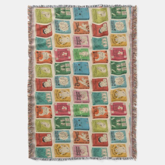 Classic Book Cat Literature Puns Deken (Voorkant Verticaal)