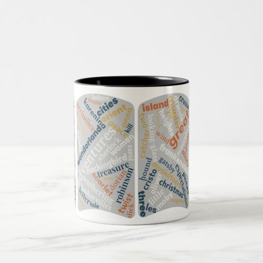 Classic Book Literatuur Decor op Mok (Center)