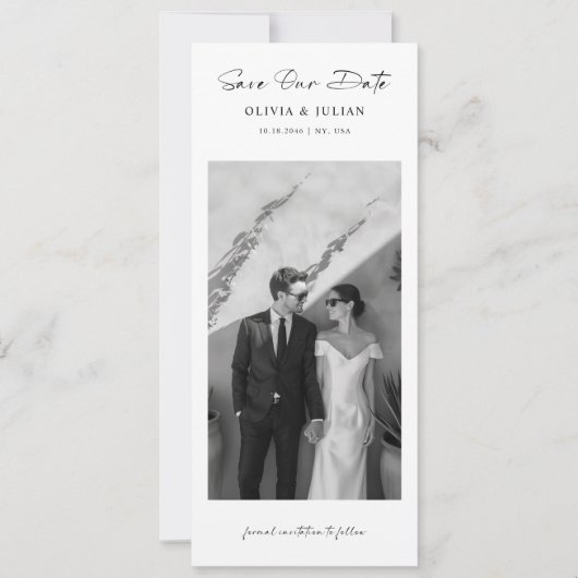 Classic Bookmark Photo Save the Date (Voorkant)