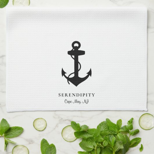 Classic Boot Anchor Monogram Theedoek (Gevouwen)