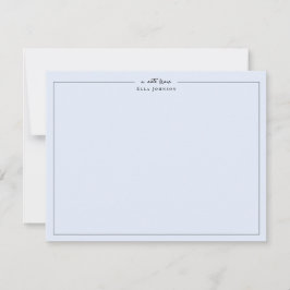 Classic Bord Blauw vrouwelijke Professional Bedankkaart