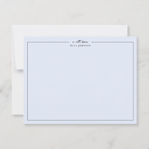 Classic Bord Blauw vrouwelijke Professional Bedankkaart