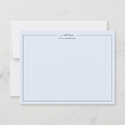 Classic Bord Blauw vrouwelijke Professional Bedankkaart (Voorkant)