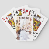 Classic Bordeaux Frankrijk Waterverf Reizen Pokerkaarten (Achterkant)