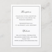 Classic Border Black and White Timeless Wedding Informatiekaartje (Voorkant)