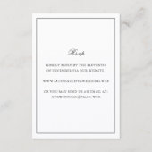 Classic Border Black and White Timeless Wedding RSVP Kaartje (Voorkant)