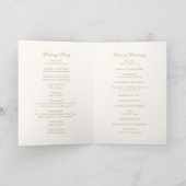 Classic Border Ivory and Gold Timeless Wedding Programma (Binnen)