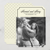 Classic Border Married and Merry Holiday Foto Feestdagenkaart (Voorkant / Achterkant)
