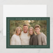 Classic Border New Year Photo Feestdagenkaart (Voorkant / Achterkant)