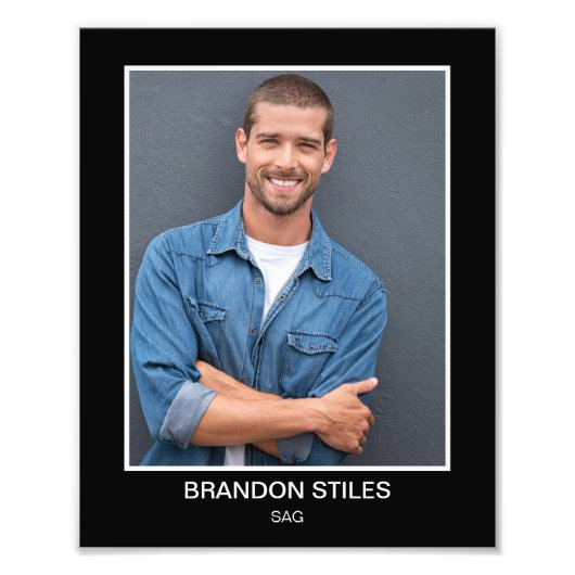 Classic Border Printed Headshots for Actors Foto Afdruk (Voorkant)