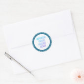 Classic Border Round Sticker with a Business Logo (Envelop)
