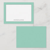 Classic Border Sage Green Note Card Notitiekaartje (Voorkant / Achterkant)