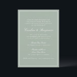 Classic Border Script Elegant Wedding Sage RSVP Kaart<br><div class="desc">This classic wedding invitation features a soft sage green background, refined serif typography, and an elegant double-line border. The formal wording and balanced layout create a timeless, traditional feel while the muted color palette keeps it fresh and modern. Perfect for couples planning a garden, estate, or classic ceremony with a...</div>