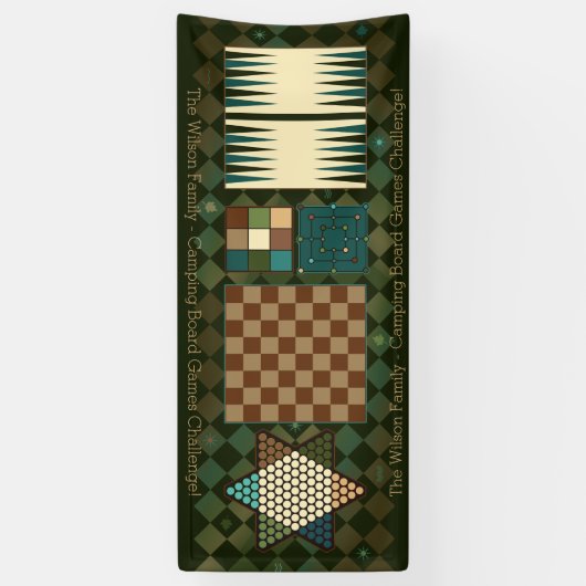 Classic bordspellen Spandoek (Verticaal)