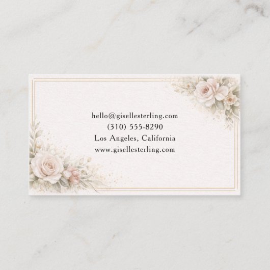 Classic Botanical Neutral Visitekaartje (Achterkant)