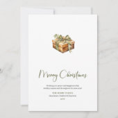 Classic Botanical Printable Christmas Greeting  Feestdagenkaart (Voorkant)