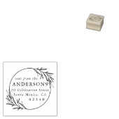 Classic Botanical Verzonden Van Naam Retouradres Rubberstempel (Gestempeld)