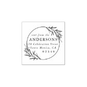 Classic Botanical Verzonden Van Naam Retouradres Rubberstempel (Afrduk)