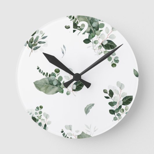 CLASSIC BOTANICAL WALL CLOCK RONDE KLOK (Voorkant)