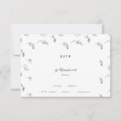 Classic  Botanisch Monogram Crest Bruiloft RSVP Kaartje (Voorkant)