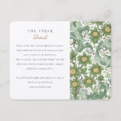 Classic Botanische Bruiloft Informatie Kaart (Voorkant)