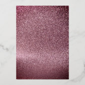 Classic Bourgogne Roos Gold Wedding Folie Uitnodiging (Achterkant)