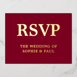 Classic Bourgogne Song Choice Folie RSVP-kaart Uitnodiging Briefkaart