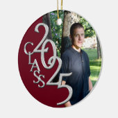 Classic Bourgondië 2025 Afstuderen Foto Keramisch Ornament (Links)
