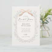 Classic Bow Bridal Shower Kaart (Staand voorkant)