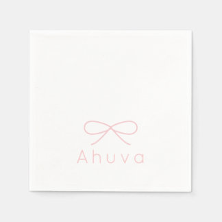Classic Bow Cocktail servet in Baby Roze