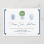 Classic Boxwood Ginger Jar Verander van adres Aankondigingskaart (Voorkant)