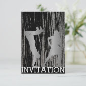 Classic Break Dance Dico Hip Hop Zilver Grijs Hout Kaart (Staand voorkant)