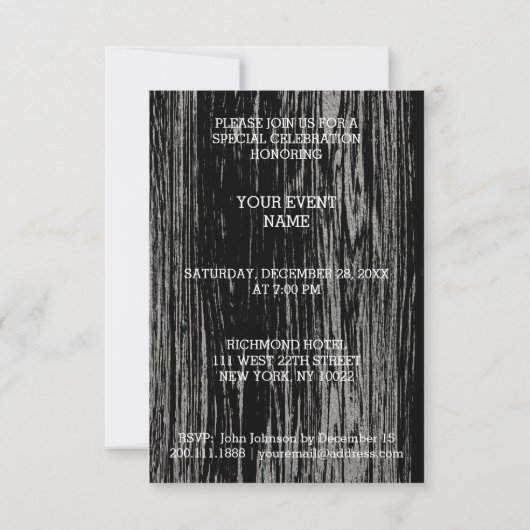 Classic Break Dance Dico Hip Hop Zilver Grijs Hout Kaart (Achterkant)