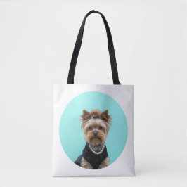 Classic Breakfast Poster Yorkshire Terrier Yorkie Tote Bag