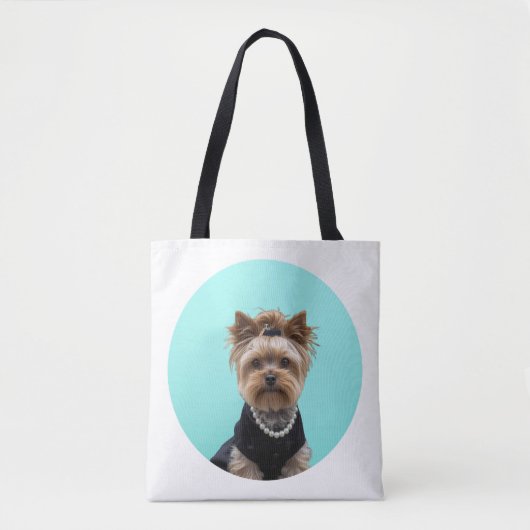 Classic Breakfast Poster Yorkshire Terrier Yorkie Tote Bag (Voorkant)