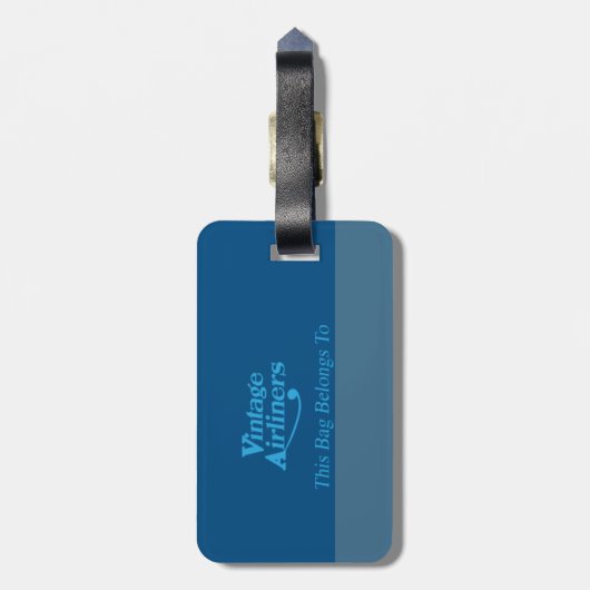 Classic British Airliner Bagagelabel (Achterkant verticaal)