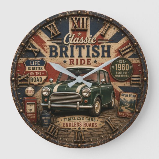 Classic British Car Grote Klok (Voorkant)