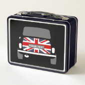 CLASSIC BRITISH MINI CAR & UNION JACK personaliser (Achterkant)