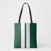Classic British Racing Green 🏁 Racing Stripes Tote Bag (Voorkant)